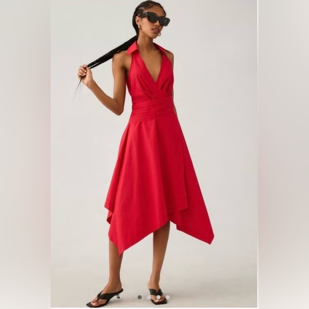 Maeve Anthropologie Asymmetrical Wrap Shirt Dress - Size 12 - New With Tags